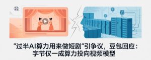 “过半AI算力用来做短剧”引争议，豆包回应：字节仅一成算力投向视频模型
