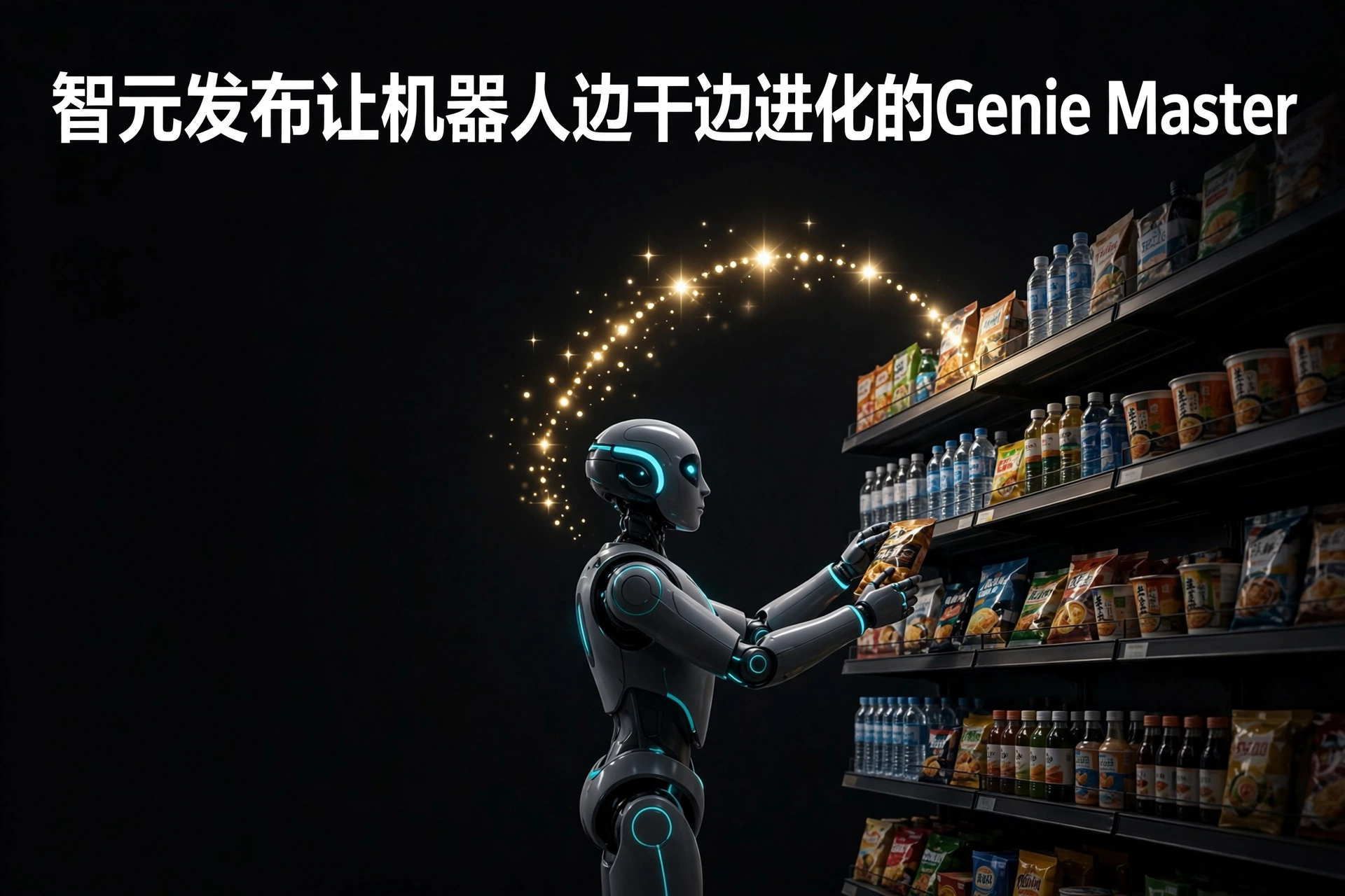 智元机器人精灵G2搭载Genie Master在真实便利店边干边进化